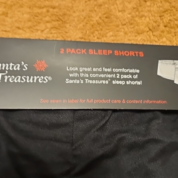 New Santa's Treasures Pug Reindeer Pajama 2 Pack Sleep Shorts Size Small - Picture 3 of 4